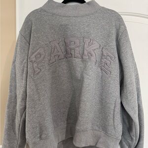 Sold Out PARKE Gray Mock Neck Sweater